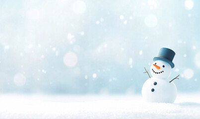 snowman in the snow. generative ai