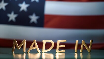 Proudly Displaying Made in America Sign