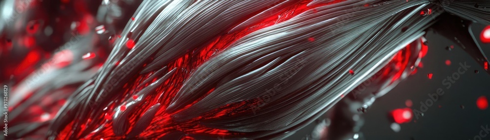 Aufkleber Abstract art showcasing dynamic patterns with flowing textures and vibrant colors, perfect for modern design projects.