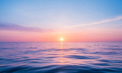 Obraz premium sunset over the sea-generative ai