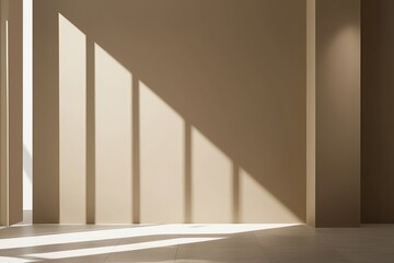 Fototapeta premium Elegant Beige Background for Premium Presentations with Soft Light and Shadow Effects