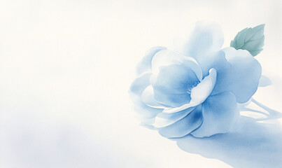 water color blue flowers-generative ai