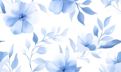 Fototapeta premium seamless pattern with flowers-generative ai