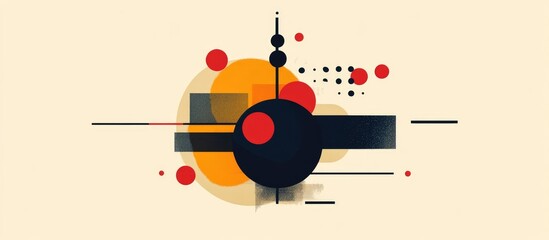 Obraz premium Abstract Representation Of Bomb Symbolizing Terrorism And Conflict