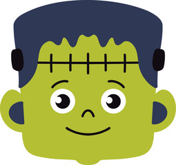 Frankenstein Halloween Illustration Clipart