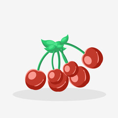Obraz premium Flat illustration fresh apple, healthy breakfast