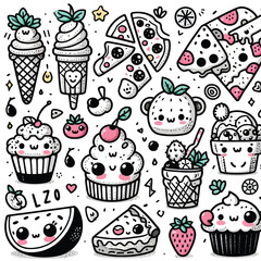 Food Doodles vector