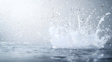 A water-damaged wall with peeling paint and mold growth, captured in a hyper-realistic style, water splashing from a burst pipe in the background, showcasing home insurance concerns, gloomy lighting