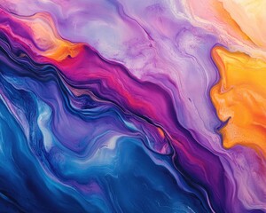 Fototapeta premium Vibrant marble backdrop featuring a liquid color effect Abstract painting with a marble texture showcasing a fluid design