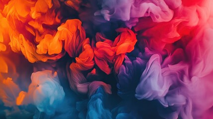 Fototapeta premium Dynamic color arrangement with a blend of complementary tones