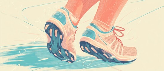 Obraz premium Plantar Fasciitis and related heel pain can affect foot bones toes and arches leading to sports injuries and conditions like flat feet tendon tightness and bone spur issues