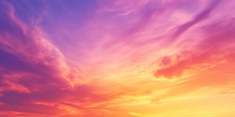 Obraz premium serene sunset background with vibrant hues of orange and pink painting the sky, evoking a sense of peace and serenity.