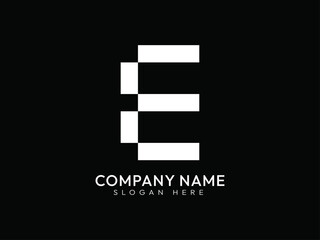 E monogram logo, E letter logo