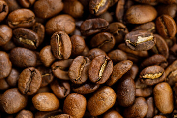 Aromatic flavorful Roasted Specialty Coffee Beans Background