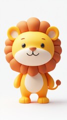 A cute, cartoon-style lion character with a friendly expression and colorful design.