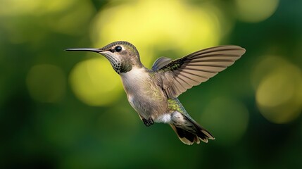 Naklejka premium hummingbird isolated on summer background