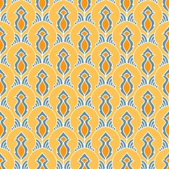 Flower Pattern Ethnic Geometric native tribal boho motif aztec textile fabric carpet mandalas African