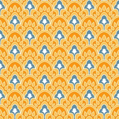 Flower Pattern Ethnic Geometric native tribal boho motif aztec textile fabric carpet mandalas African