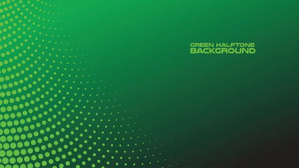 Halftone green background with gradient for backdrop or presentation