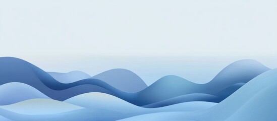 Fototapeta premium Smooth Gradient Blue Color Modern Background Illustration