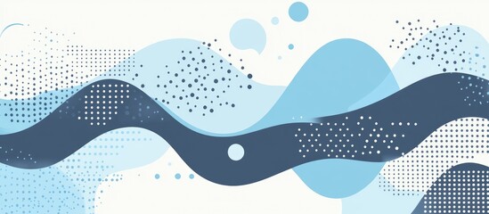 Obraz premium Abstract Blue Background With Intersecting Lines And Dots Design