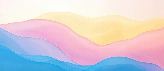 Obraz premium Soft Gradient Background In Blue Yellow And Pink Tones
