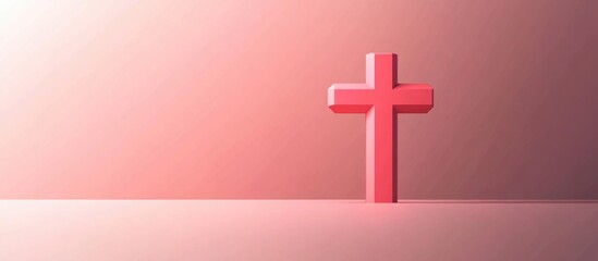 Fototapeta premium Religious Cross Conceptual Symbolism Of Faith And Doubt