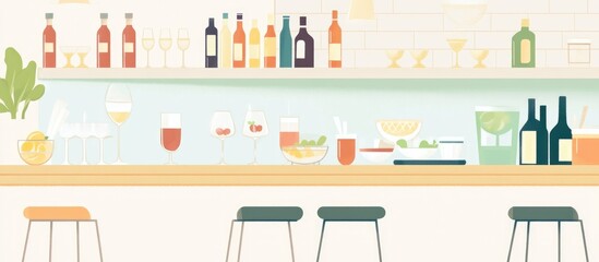 Blurred Background Of Food Items In A Restaurant Setting