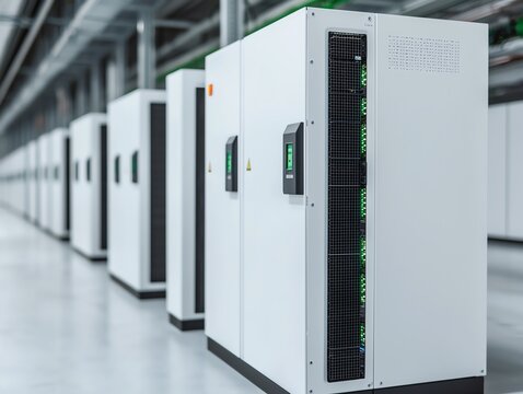 Modern data center showcasing rows of servers with illuminated indicators, highlighting technology's role in digital infrastructure.