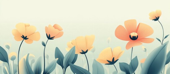 Colorful Flowers Illuminated By Sunlight Stunning Floral