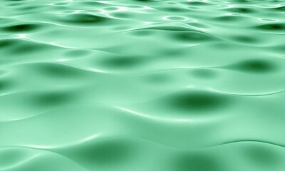 a backdrop with overlapping waves in varying shades of green, from light to dark, simulating the appearance of soft ripples on water under sunlight.