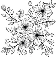 Vector floral pattern icon flowers for design pattern icon collection fluorescent light Vector