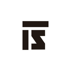 letter fs stripes abstract geometric logo vector