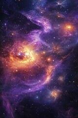 Obraz premium Fantasy star cluster in the Ara constellation featuring a mesmerizing arrangement of celestial bodies