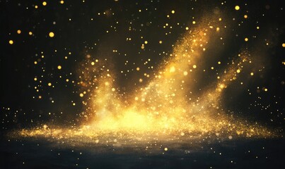 Magical dust and shimmering golden stars radiate with a unique glow Light effect in a vibrant 2D cartoon illustration