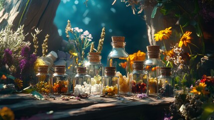 Fototapeta premium Nature's Healing Jars