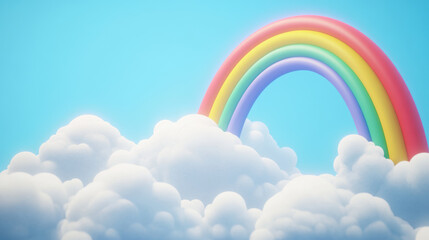 Rainbow in Clouds.