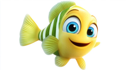 Happy Cartoon Fish.