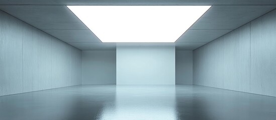 Empty abstract room featuring wall floor and ceiling in a 3D illustration