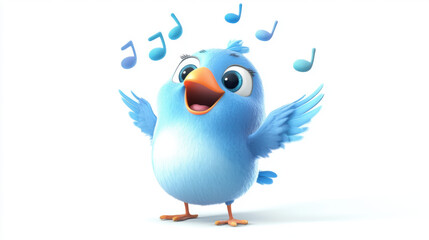 Fototapeta premium Singing Blue Bird.