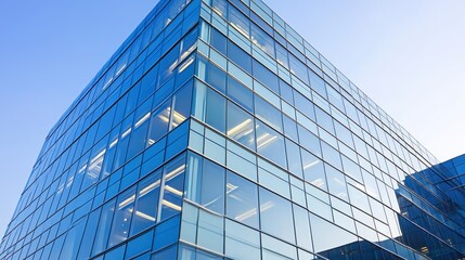 Obraz premium Modern Glass Facade Building Architecture