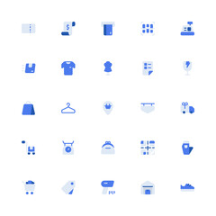 Supermarket Icon with Monochrome Style. Shopping Icon Collection with Editable Stroke and Pixel Perfection
