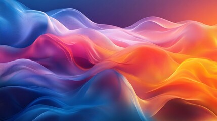 Obraz premium Abstract colorful waves of light blending into