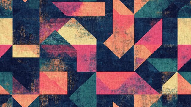 New geometric all over background pattern for textile design