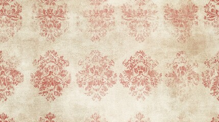 Vintage shabby background featuring elegant patterns Seamless wallpaper with delicate colors Geometric and floral designs on textured paper with a grunge effect