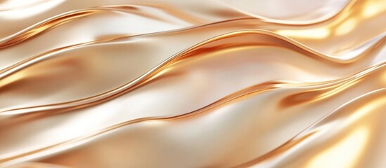 Fototapeta premium Stunning Bronze And Gold Liquid Abstract Background 3D Render