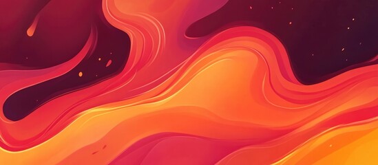 Abstract Red Flaming Background Modern Art Ai Generative