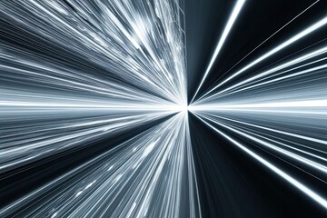 Fototapeta premium Surreal Silver Flash Trail Effect in Motion