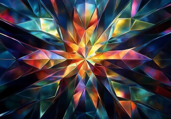 抽象的で幾何学的なシャープパターンの高解像度デジタルアート