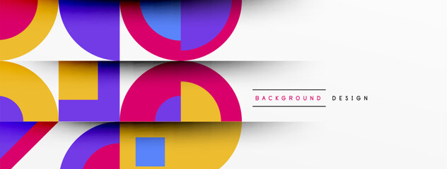 Modern geometrical abstract background - circles. Business or technology presentation design